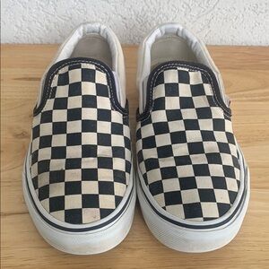 Vans Checkerboard Slip-On Sneakers Black and White